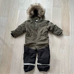 H&M Olive Green Waterproof Snowsuit (Functional Outerwear)